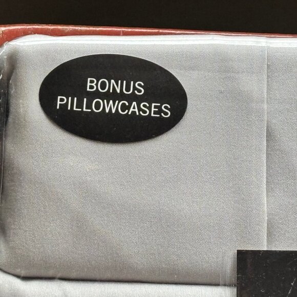 6-pc London Fog KING SIZE Sheet Set - TAUPE/CREAM - (2 BONUS PILLOWCASES) - Picture 3 of 3